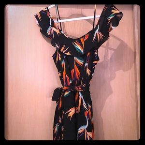 Mossimo black off the shoulder printed maxi dress